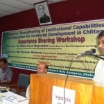 Dr. Mihir Kanti Majumder, Hon'ble Secretary, Ministry of Local Government Rural development and Cooperatives giving speech on a National level experience sharing workshop organized by NRDS & BARD