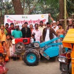 Distribution of power tiller and close drum thresher to the Village Livelihood Organization