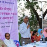 Mr. Abdul Awal, Chief coordinator of NRDS giving speech on a Discussion meeting of International Women's Day at 8 march 2018 in Noakhali Bijoy Moncho .